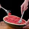 2 In 1 Portable Watermelon Slicer Fork Stainless Steel Multi-function Melon Fruit Divider Cutter Knife Vegetable Kitchen Tools