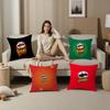 Fashion P-Pringles L-LLC Lucky Dragon Pillow Cover Sofa Cushion Cover Home Room Decoration Children Gift
