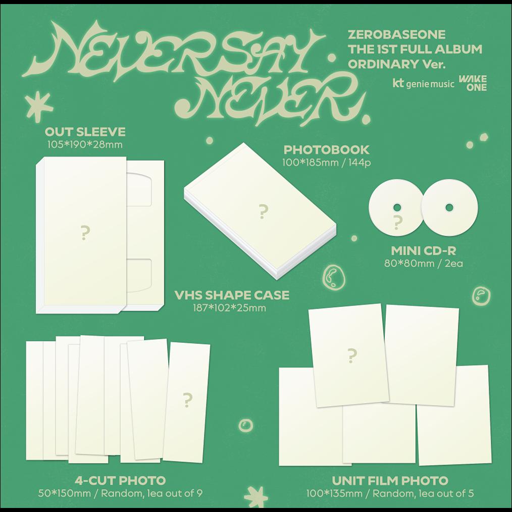 ZEROBASEONE [NEVER SAY NEVER] PHOTOBOOK Ver.(ICON & ORDINARY) The 1st Full Album