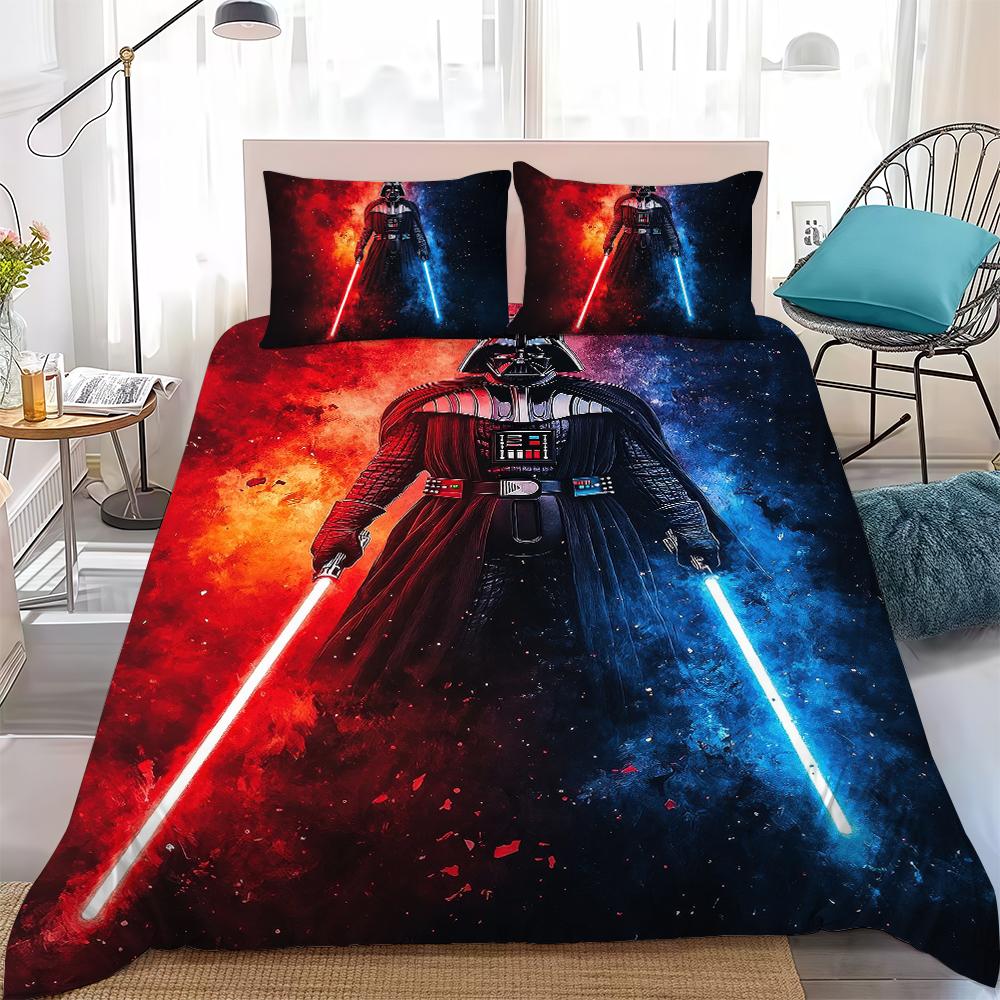S-STAR W-WARS Duvet Cover Set Home Style Bedding Soft Laundry Cotton Bed 3 Piece Set Student Dormitory Gift