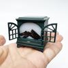 1:12 Scale Dollhouse Fireplace with LED Miniature Furniture Crafts Accessories