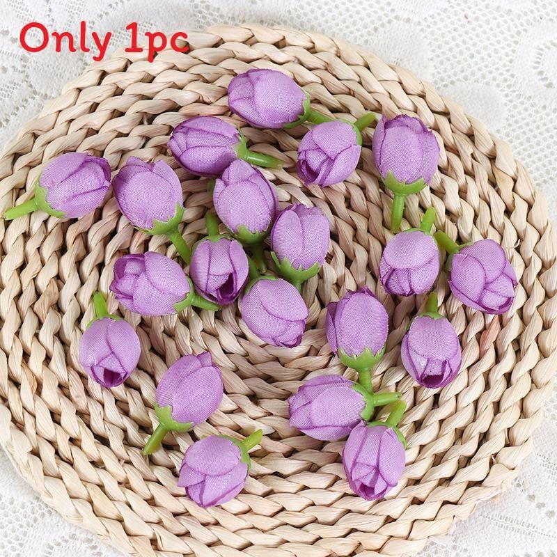 Sztuczne pąki róż jedwabnych do samodzielnego tworzenia bukietów ślubnych, dekoracji domowych, artykuły rzemieślnicze