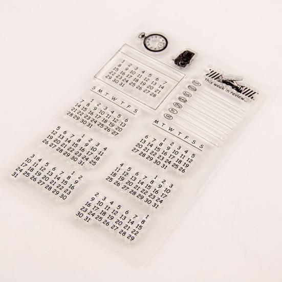 Clear Stamp DIY Exquisite TPR Practical Perpetual Calendar Seal Household Supplies