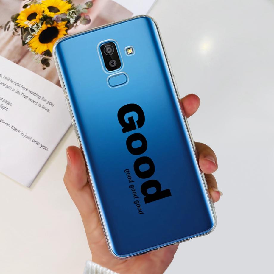 Funda Coque For Samsung Galaxy J8 J810F Cover Case Cartoon Cat Skull Back Shell For Samsung J8 2018 Soft Clear Silicone TPU Capa