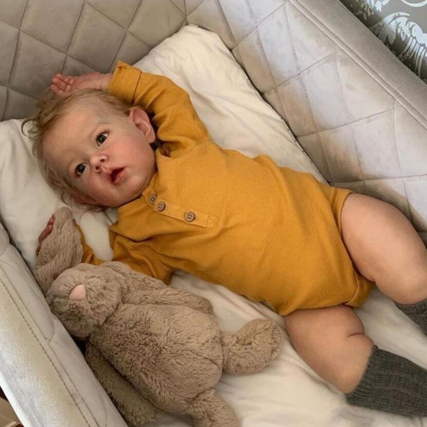 BZDOLL 55CM 22 Inch 3D Haut Handgemachte Weiche Silikon Reborn Babys Puppe Spielzeug Für Mädchen