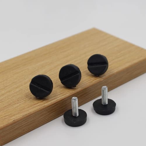 LOYELEY Leveling Feet, Set of 8, M6 x 15mm, Adjustable Furniture Moving Pads, Furniture Adjusters, Leveling Pads, Black