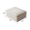Vacuum Packed,Foam Compressed Ottoman for Living Room,Beige White