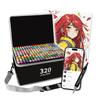 Illustration Marker Set with Free Thick Alcohol Professional for Manga and Adults 320-Color App, Pens, Use, Artists, Kids,