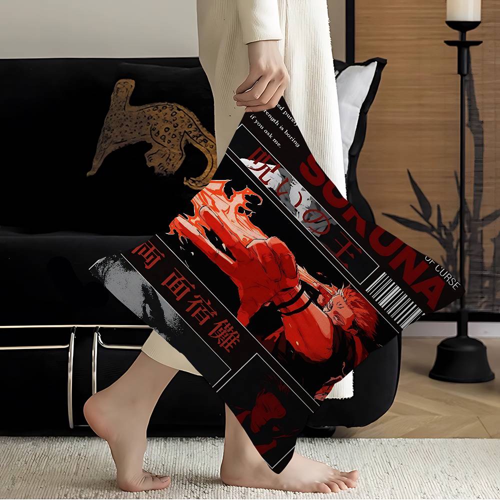 Yuji Itadori And Ryomen Sukuna Classic Movie Maple Design Cushion Cover Happy Autumn Harvest Decor Holiday Decorati Pillow Cover