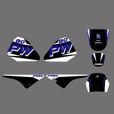 NICECNC Graphics Background Decals Stickers For Yamaha PW80 PW 80 All Years PIT Bike Motorcycle Stickers Customize