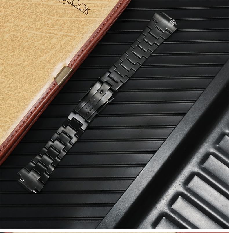 Small Square Modified Stainless Steel Watch Strap with Protruding Bracelet for and Watch Cases Watch Band for [Zealbeaty] GM-5600 GM-2100 (Black