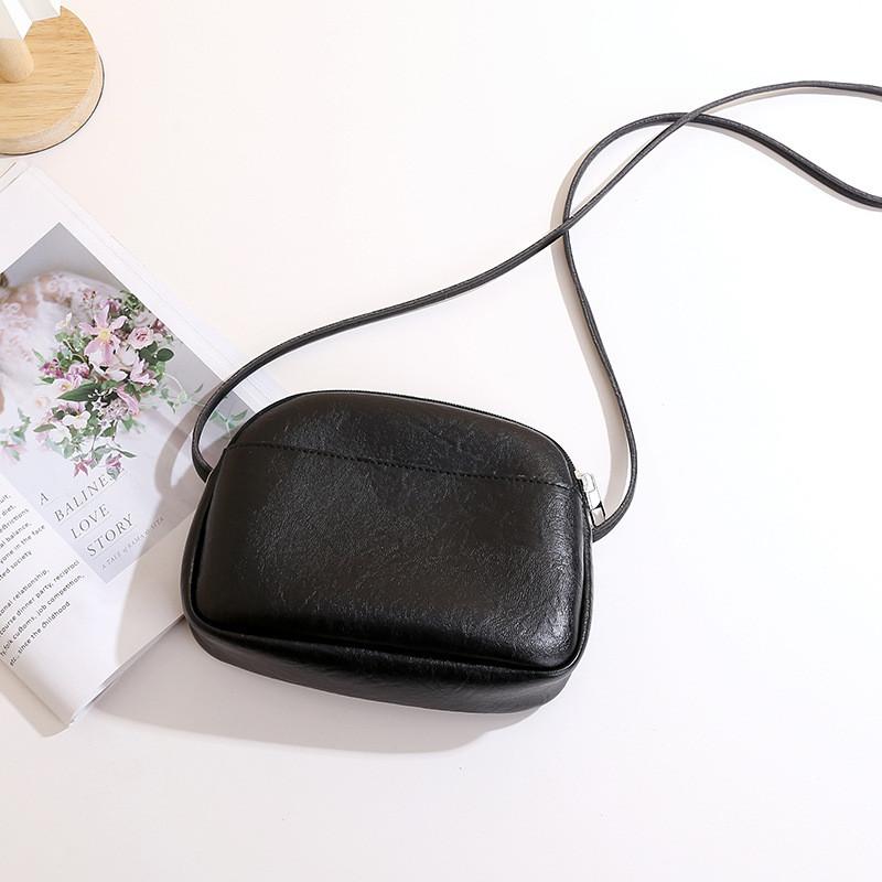 IELGY Retro Women Simple Soft Leather Shoulder Messenger Bag