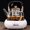 2025 Automatic Electric Ceramic Stove & Large Glass Tea Kettle Set - High Temp Resistant for Brewing
