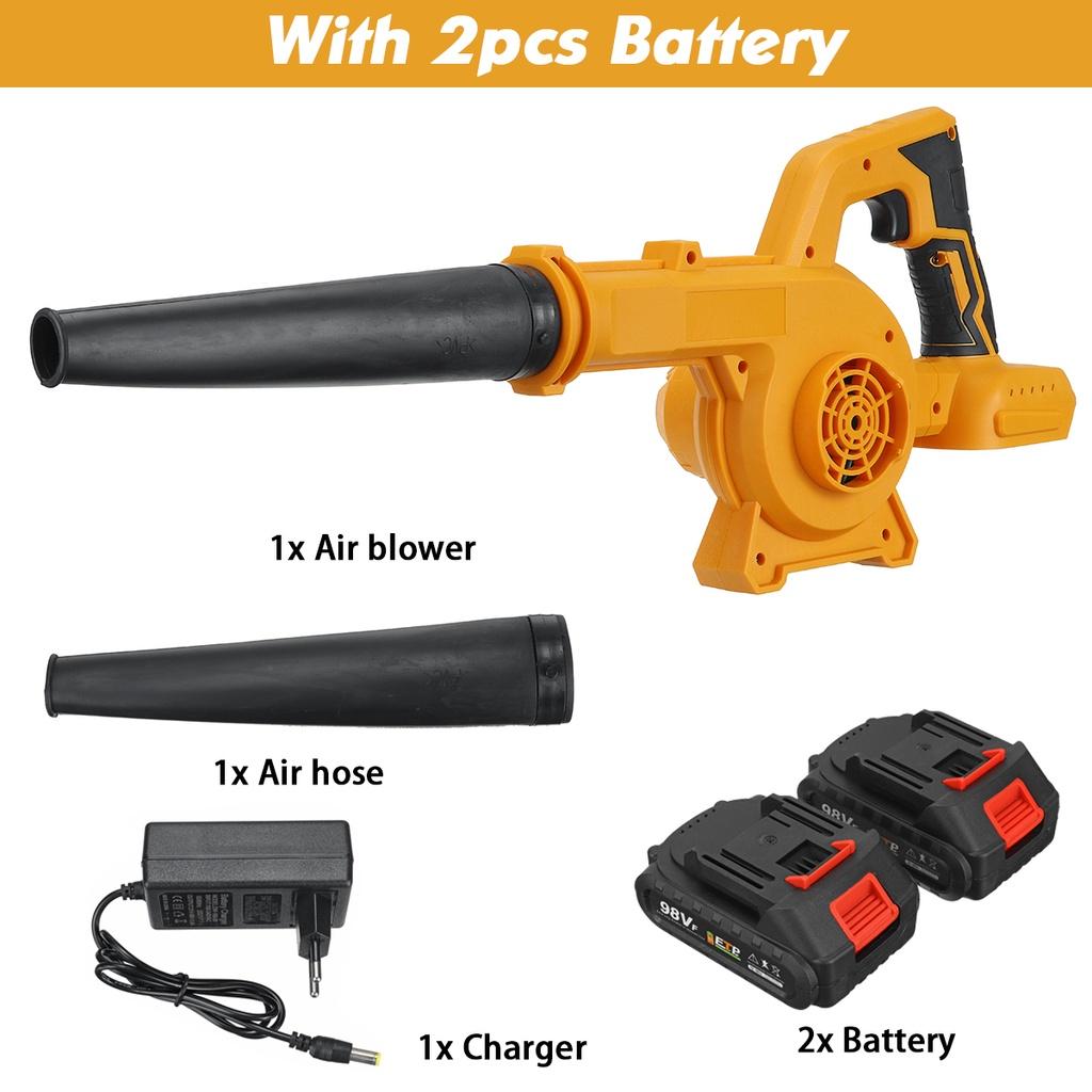 Cordless Electric Air Blower Vacuum Handheld Leaf Collector Turbo Blower Computer Dust Cleaner for 18v Battery 98VF 2000W