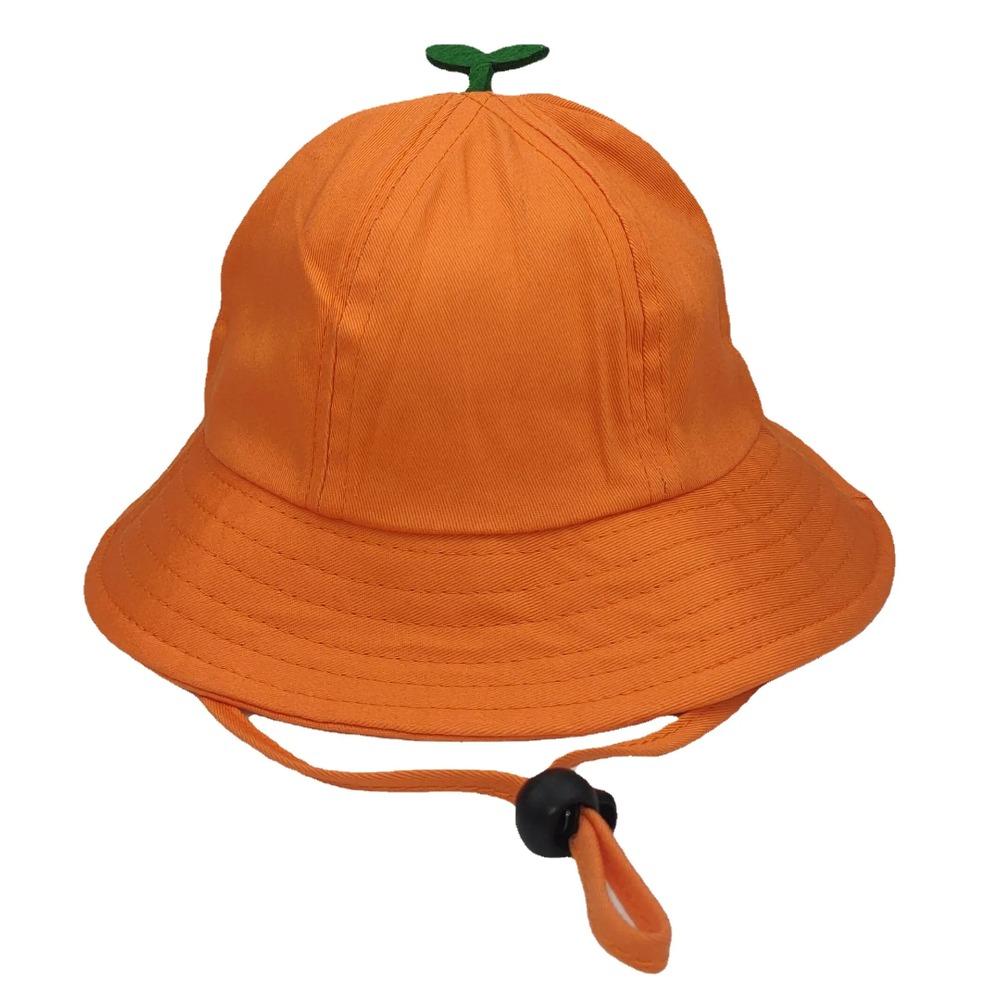 New Cute Baby Fisherman Hat with Sprout Spring Summer Children Drawstring Bucket Hat Solid Color Boys Girls Beach Panama Sun Cap