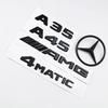 FCUI6 3D ABS Black A35 A45 A160 A180 A200 A250 Logo Letters 4MATIC Badge Car Rear Star Sticker AMG Emblem For Mercedes Benz W176 W177