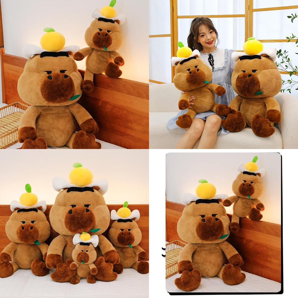 Adorable Capybara Plush Toy Creative Design Soft Pp Cotton Stuffed Animal For Kids