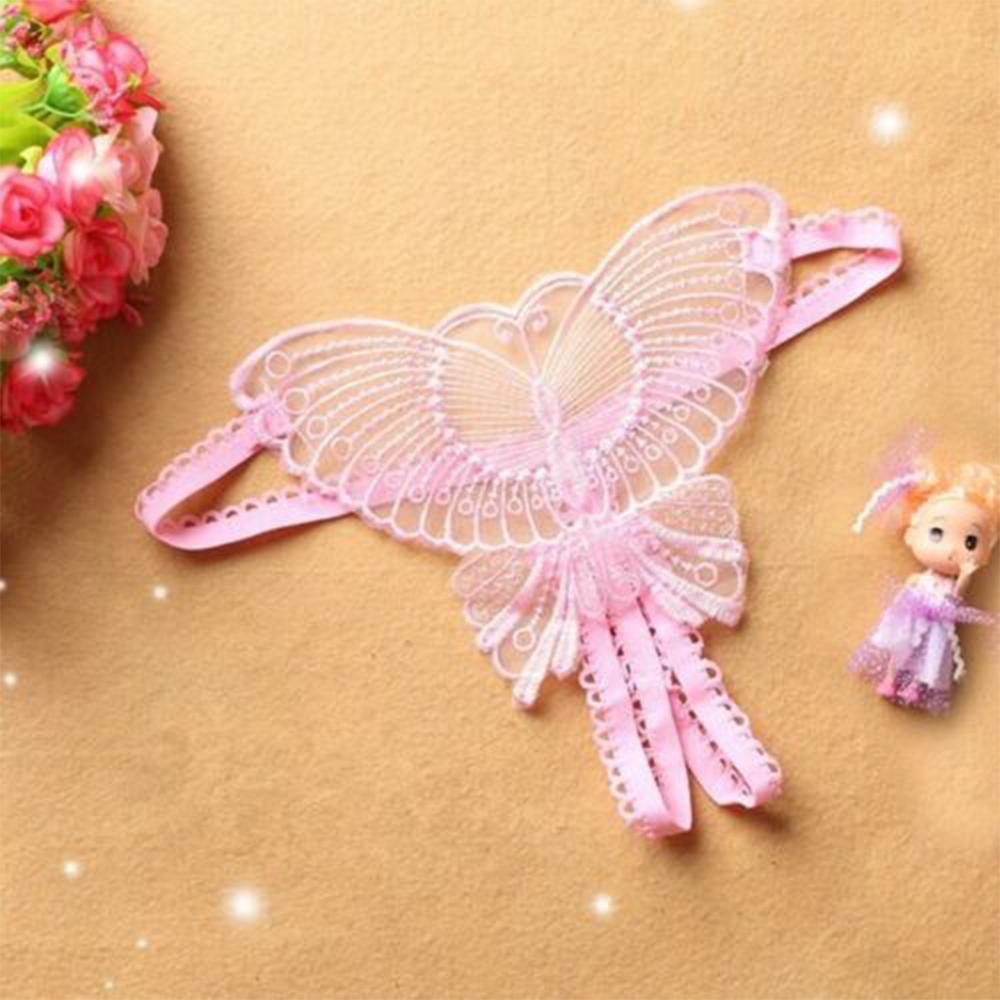 Womens Panties Butterfly G-string Lace Open Crotchles