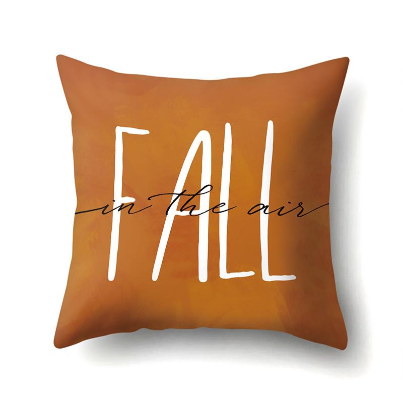 Thanksgiving Pillowcase Blessing Maple Leaf Pumpkin Sofa Cushion Cover Office Home Living Room Pillowcase