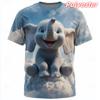 Tiger Bird Mouse Pattern T Shirt For Men Funny Animal 3D Printed Short Sleeve Tees Summer Street Loose Tops Round Neck T-Shirts