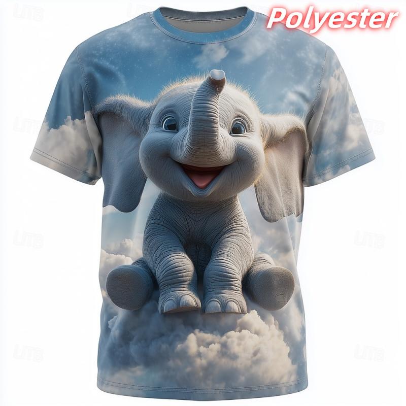 Tiger Bird Mouse Pattern T Shirt For Men Funny Animal 3D Printed Short Sleeve Tees Summer Street Loose Tops Round Neck T-Shirts