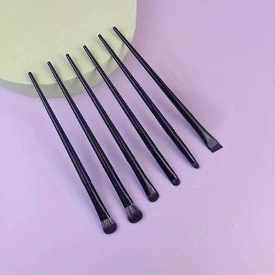6pcs/set Eye Makeup Brushes Eyeshadow Brush Eyebrow Contour Eyeliner Brush Women Eyes Cosmetic Blending Detail Make Up Tools