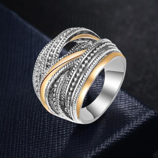 Band Ring Exquisite Workmanship Wide Application Alloy Geometric Antique Finger Ring for Daily Wear