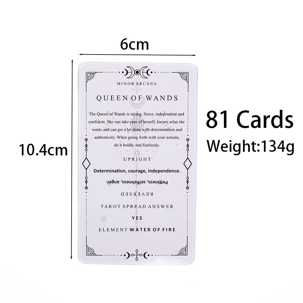 Tarot Learning Deck A 81 Card English Version 10.4*6 CM Mystical Fortune Telling Divination Board Playing Games for Beginners