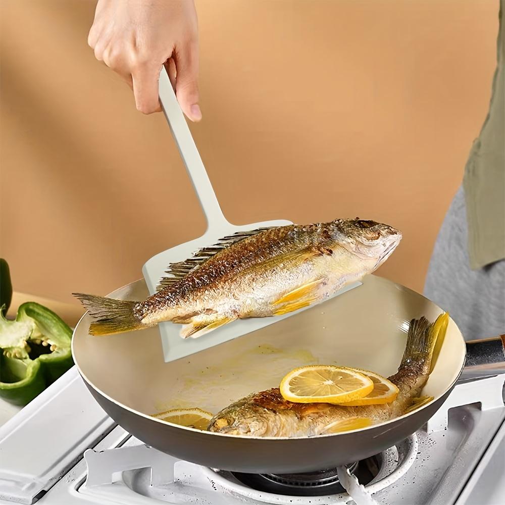 1 Pc Heat Resistant Silicone Spatula, Wide Nonstick Turner for Eggs, Pizza, Steak, Fish and Pancakes, Cooking and Baking