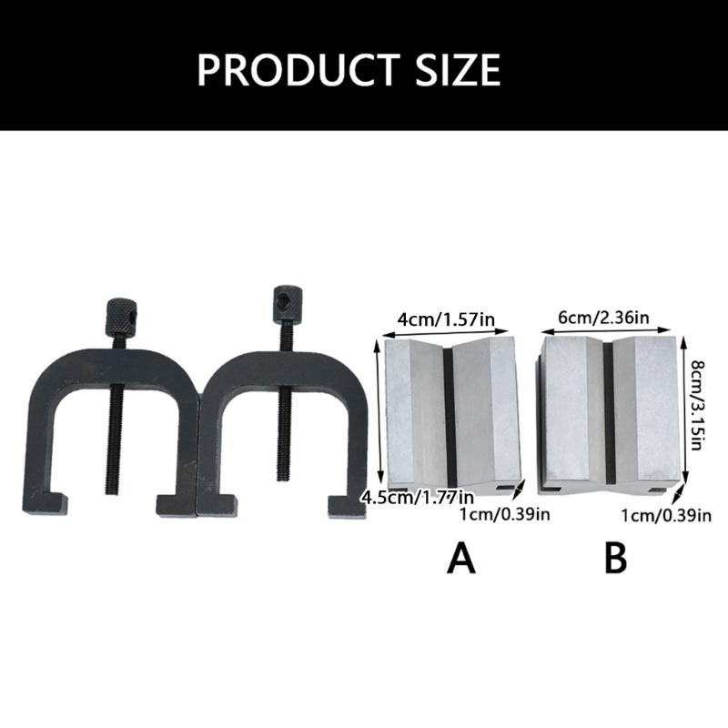 V30 V35 Practical V Shaped Clamp Home Accessory for Stable Workpiece Holding In Complex Machining Environment Use