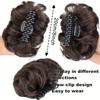 Updo Synthetic Wavy Hair Bun Hair Extensions Claw Clip On Donut Chignon  for Women Girls