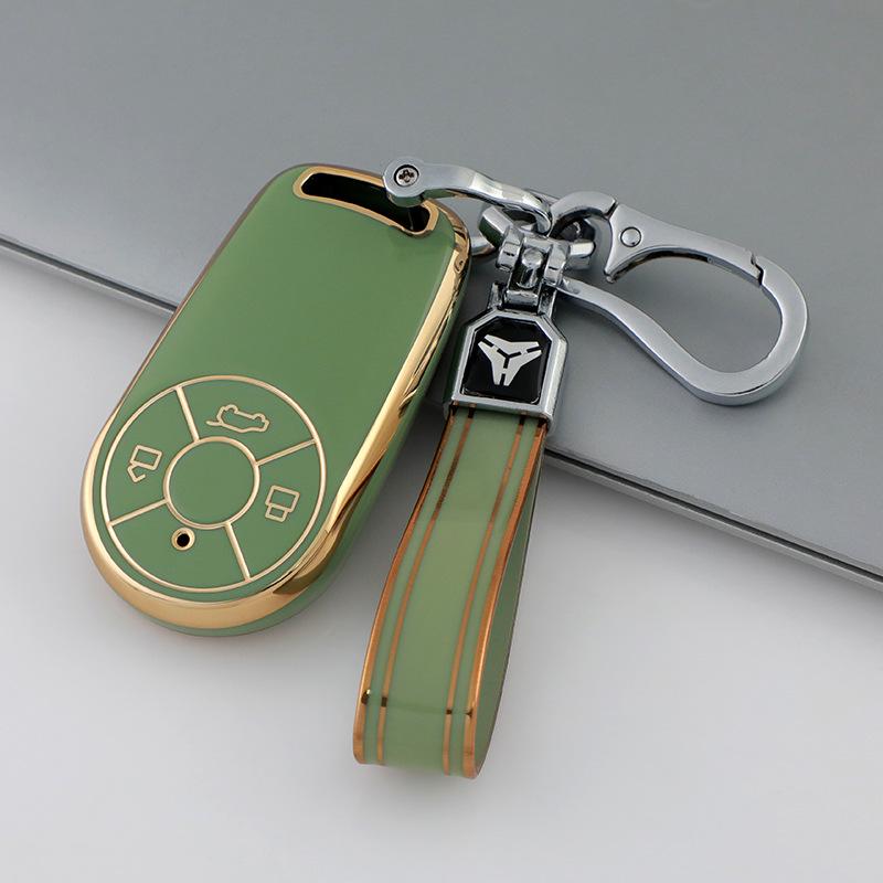 ORA Car Key Case - Suitable for Great Wall Models (Good Cat, Black Cat R2, White Cat R1, Good Cat GT) - New Energy Cars - Women's Shell Buckle Design.