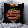 Bbq Grilled Steak Barbecue Pillow Cover For Bedroom Room And Living Room Sofa Decorative Cushion Cover