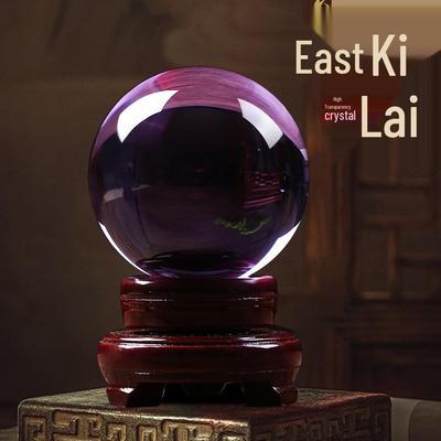 Large Purple Crystal Ball Ornament for Living Room or Office Décor