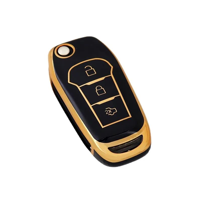 3 Buttons Tpu Car Remote Key Case Cover For Ford Figo Mondeo 5 Ecosport Puma Fiesta Mk8 Everest Ranger Shell Fob