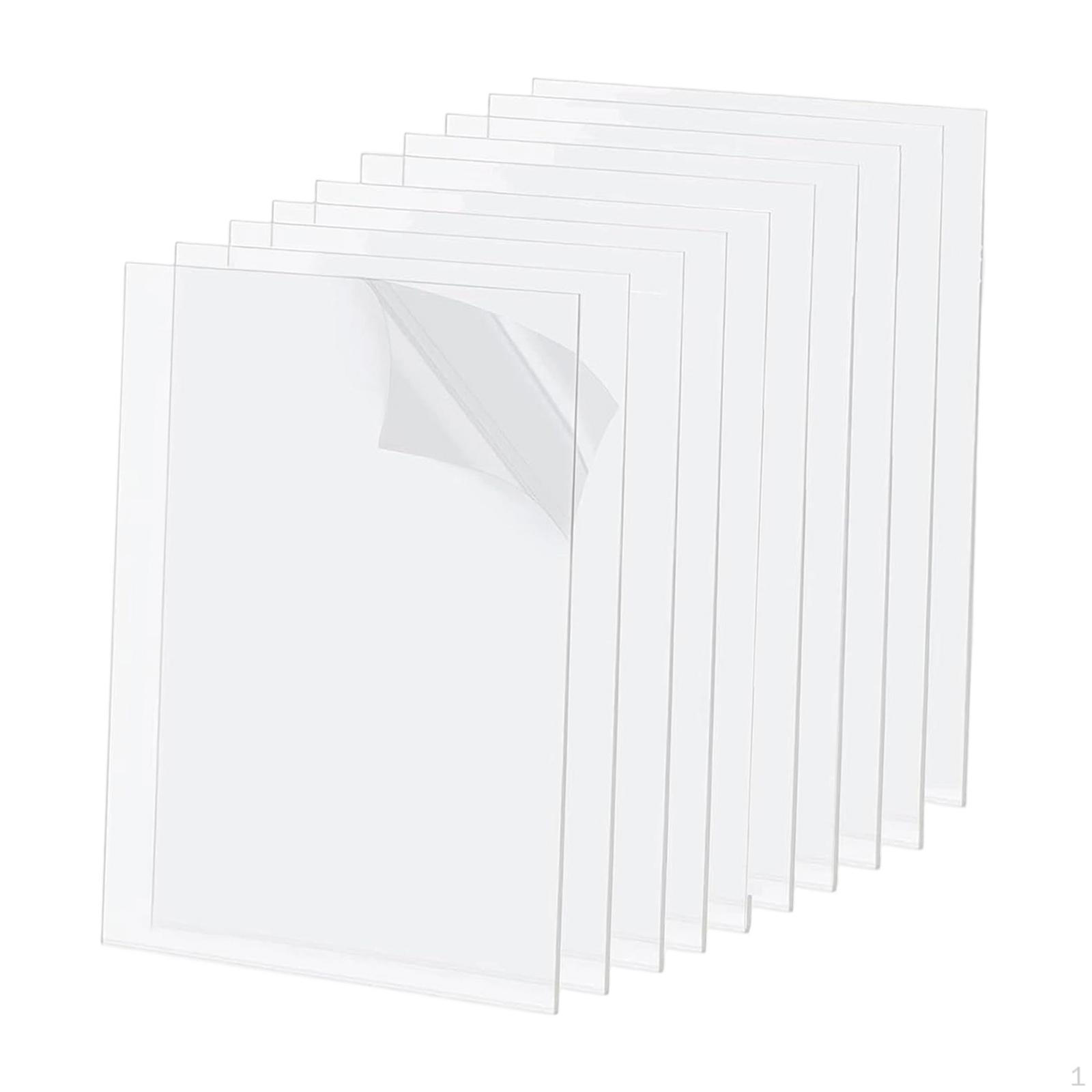 

10 шт. Акриловый лист Прозрачные панели Гибкая фоторамка Легко резать для поделок своими руками 15cmx10cm