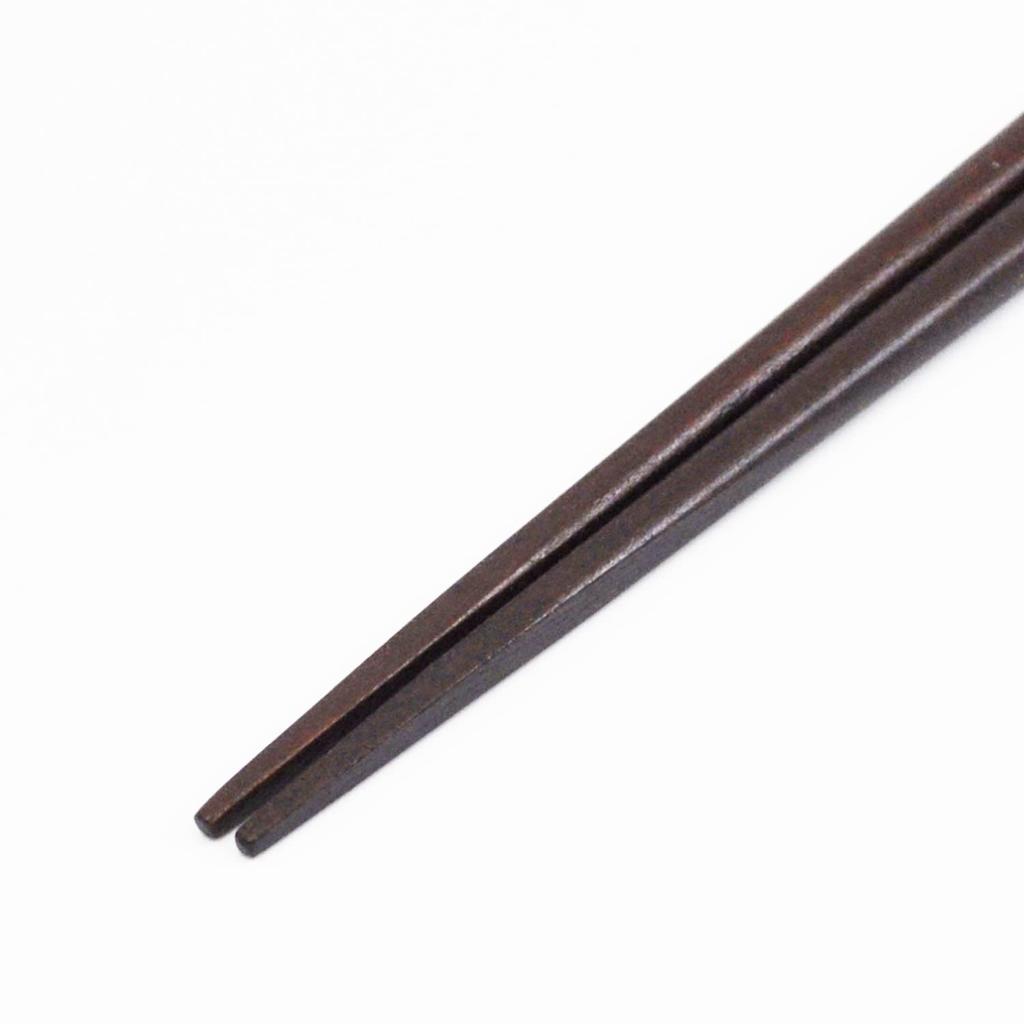 A pair of lacquered chopsticks for featuring a lucky charm design and a smiling owl presented in a paulownia wood Made in couples, motif, box. Japan.