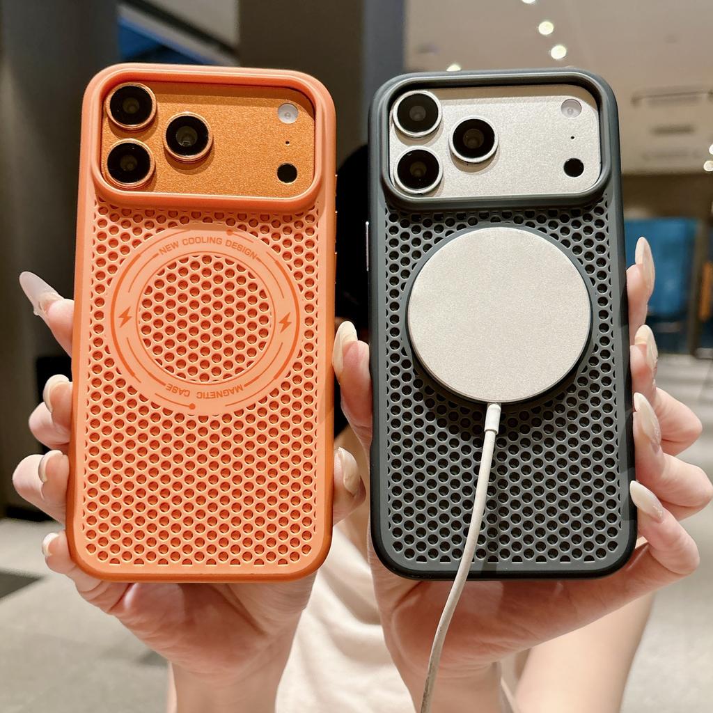 Waben-Wärmeableitung, heiß verkaufende Schutzhülle ist geeignet für iPhone17promax, magnetische Eis-Sensorik, Apple 17 Handyhülle.