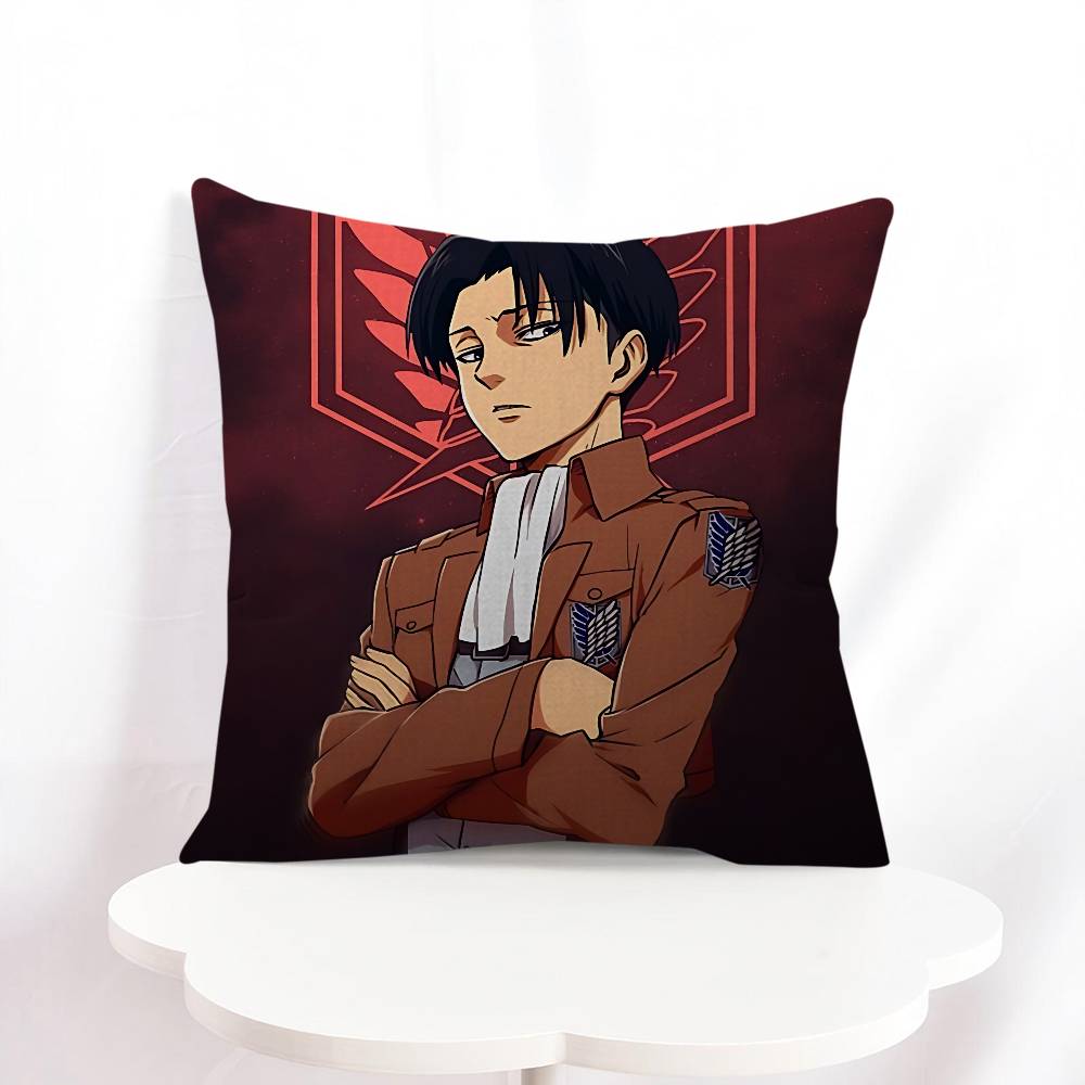 L-Леви Аккерман Персонализированная наволочка Пылезащитный чехол для подушки Спальня Детская вечеринка Украшение Наволочка День рождения Детский подарок 16x16Inch