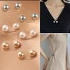 Fixed Clothes Brooch Pin Simulation Pearl Scarf Shawl Clip Buckle Sweater Cufflink Brooch Ladies Jewelry