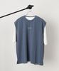 WEGO Knit Vest Ensemble Top and Short Sleeve Summer Size Blue Men's 2-Piece Set, T-Shirt, Outfit, M,