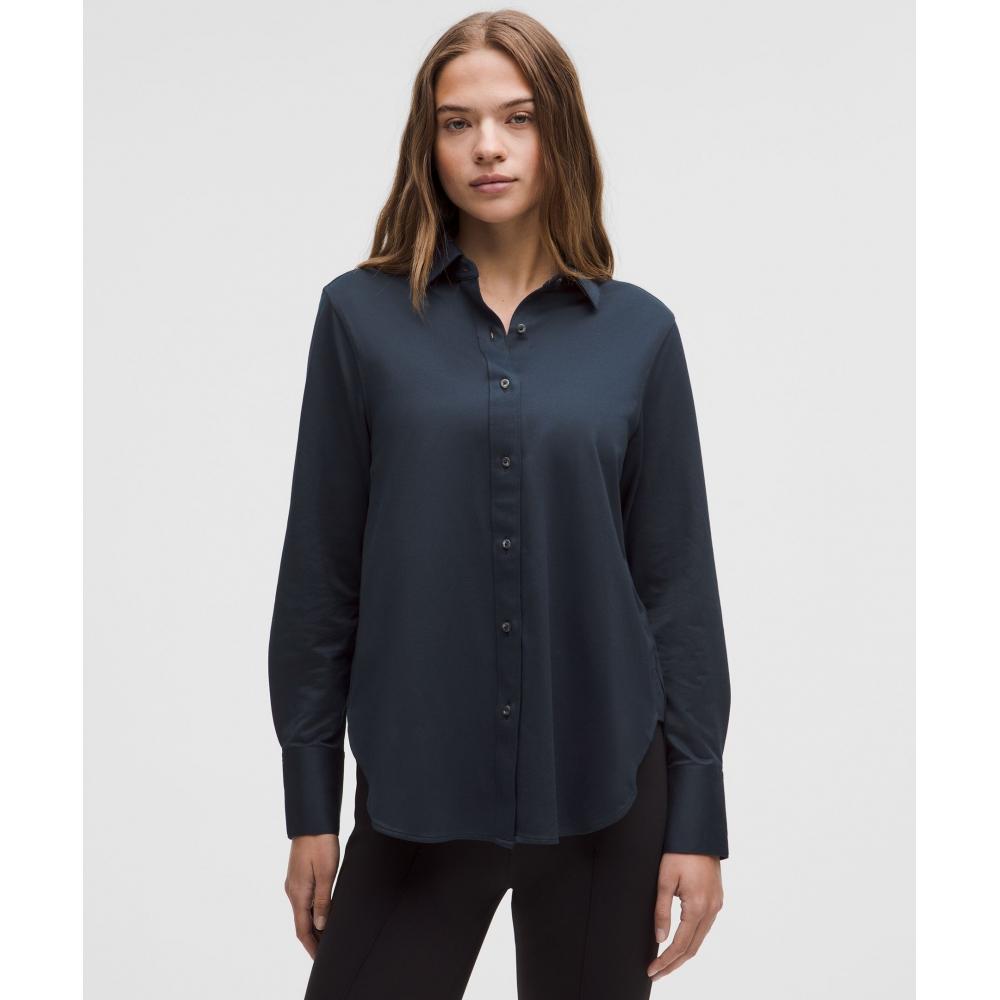 

Lululemon Knit Relaxed Fit Overshirt True Navy XXXS