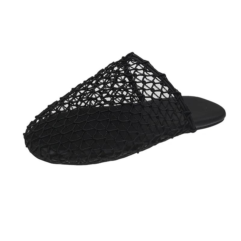 Mesh Women's Slippers Flats Designer Shoes Casual Woman Sandals Summer 2025 Fashion Flip Flops Walking Slides New Mujer Zapatos