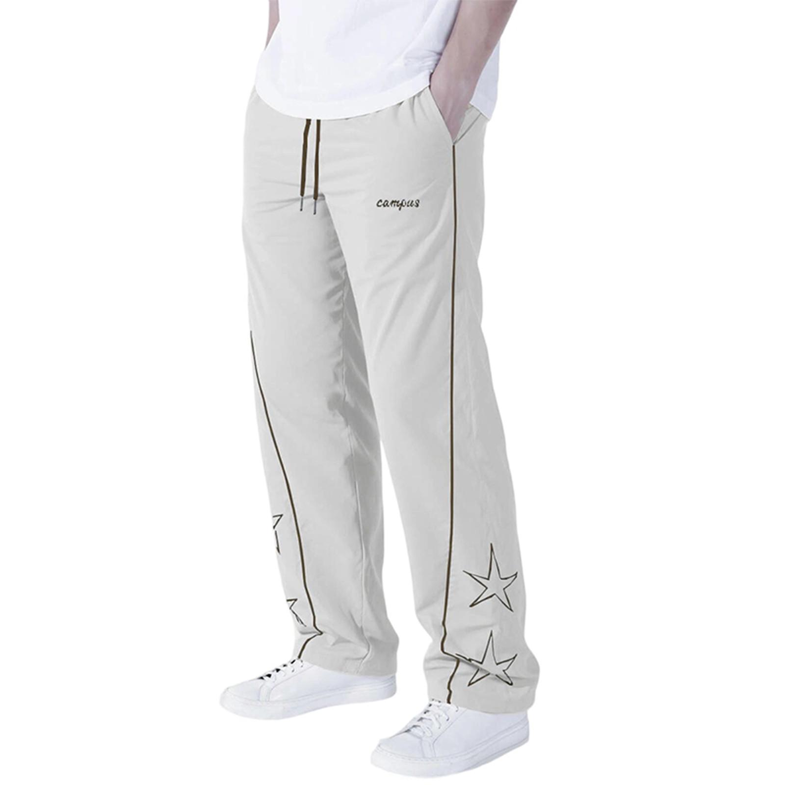 

Men s Overalls Drawstring Multi Pocket Casual Pants Hiking Pants S бежевый