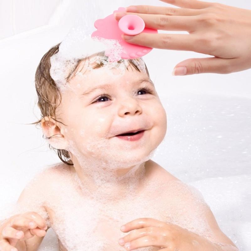Multifunctional Infant Silicone Cleaning Brush Safe Bath Massage Tool Cute Cartoon Design for Baby Comfortable