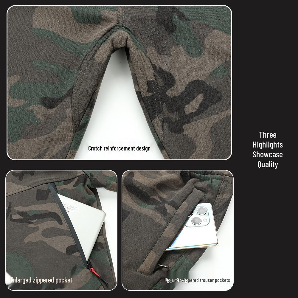 Men's Waterproof Camouflage Workwear Set - Velvet Lined, Wear-Resistant, Outdoor Cold Protection