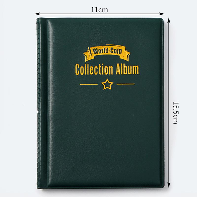 Kniha na sbírku mincí se 120 kapsami 10 stran Držák na sbírku mincí Album Organizér na pamětní mince Úložný prostor