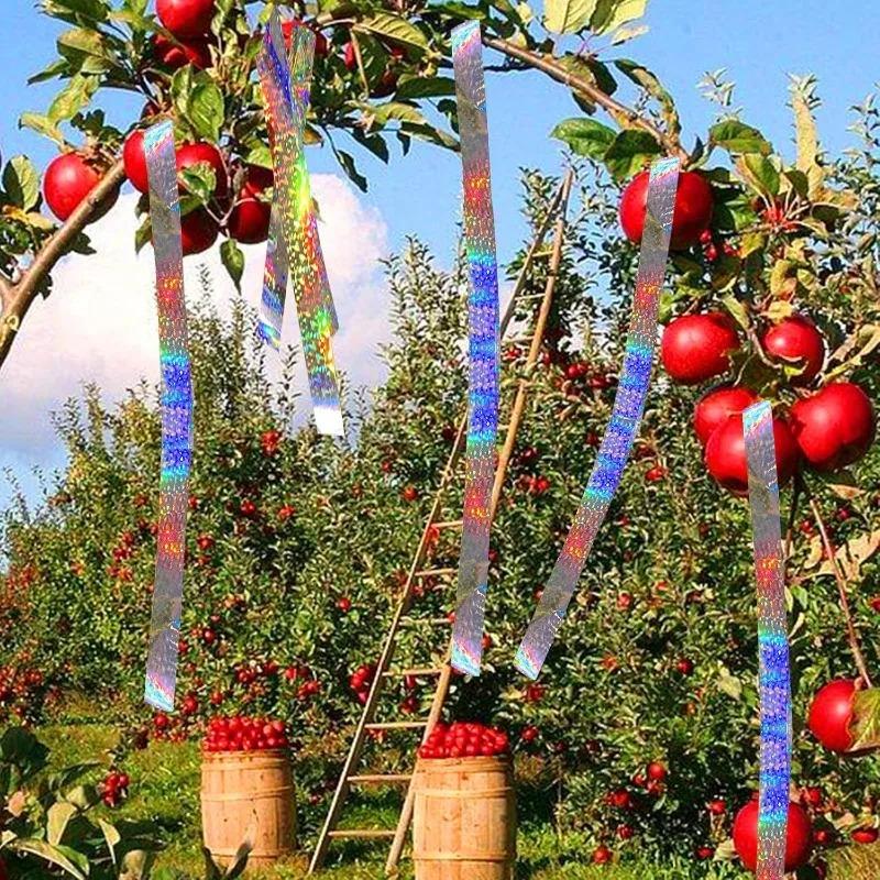 Blikající reflexní páska proti ptákům, oboustranná laserová odpuzovač ptáků holubů, páska na zahradu, odpuzovač ptáků, kontrola škůdců
