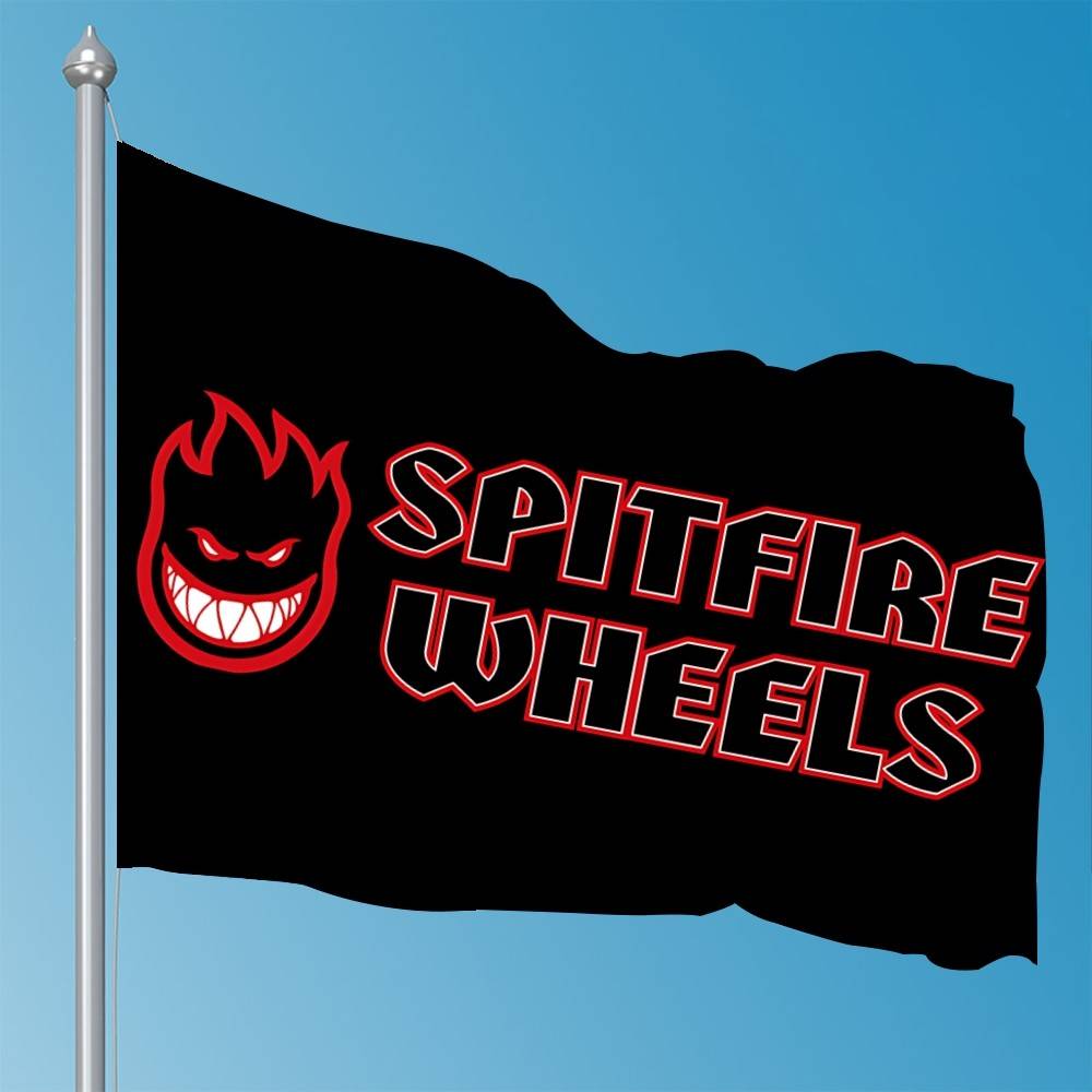 Spit Fires SkateBoards Flags Room Decor Outdoor Decors Personalized Items Flags For Bedrooms Home Funny