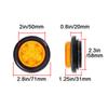 2"Inch Side Marker Clearance Truck Side Lights 12V 24V Trailer Lights 7 LED RV Lights Round Rear Lamp Yellow Red Accessories